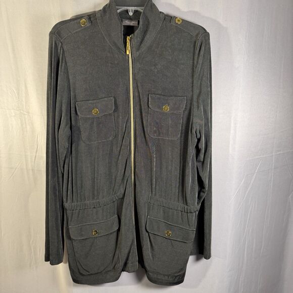 Chico's Jackets & Blazers - Travelers by Chico’s Women’s Olive Green Zip Front Utility Jacket Size 2(L)